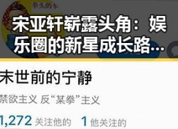 宋亚轩崭露头角：娱乐圈的新星成长路径解析